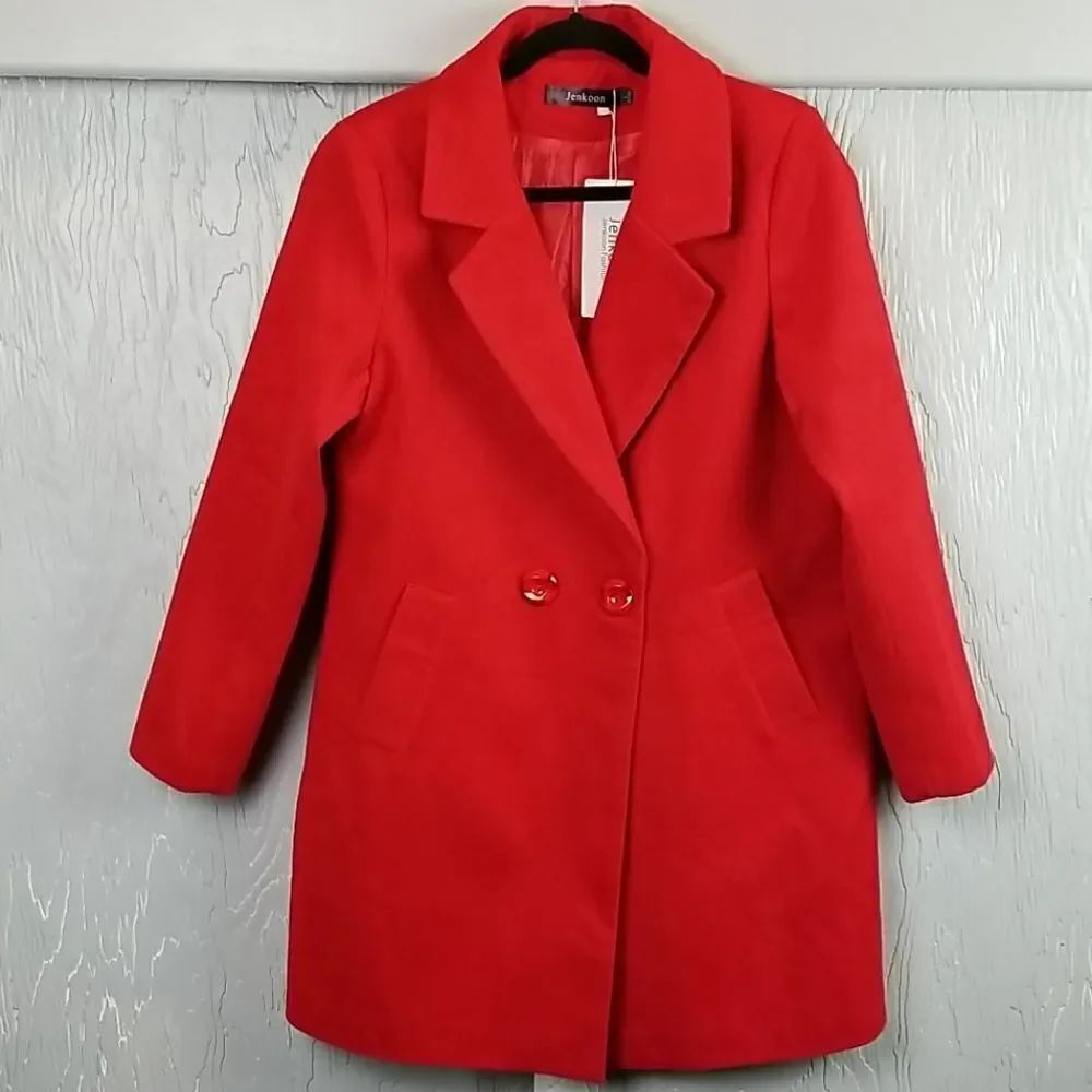 NWT..JENKOON red trench style jacket